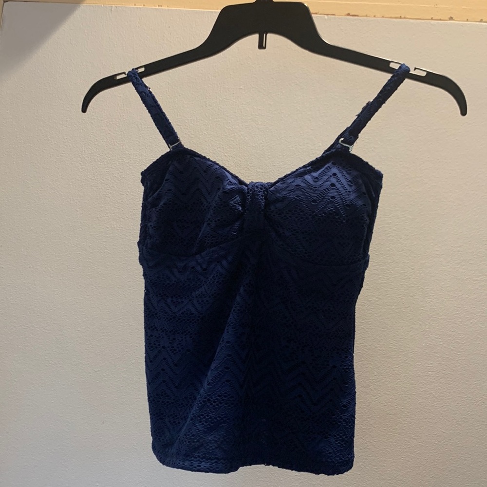 Catalina, S, navy tankini top